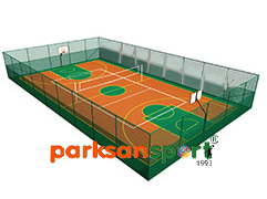 Spor Sahaları & Çok Amaçlı Spor Sahaları Yapımı / Çok Amaçlı Spor Sahası (Basketbol+Tenis) - 60138 Teknik Resim