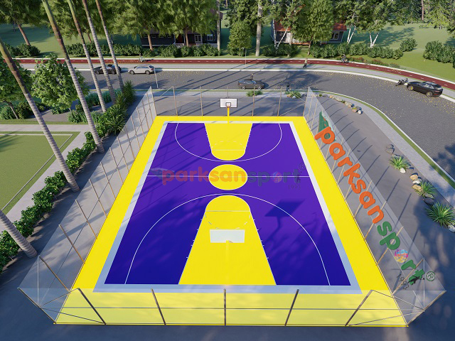 Spor Sahaları & Çok Amaçlı Spor Sahaları Yapımı / Mini Basketbol Sahası - 60112