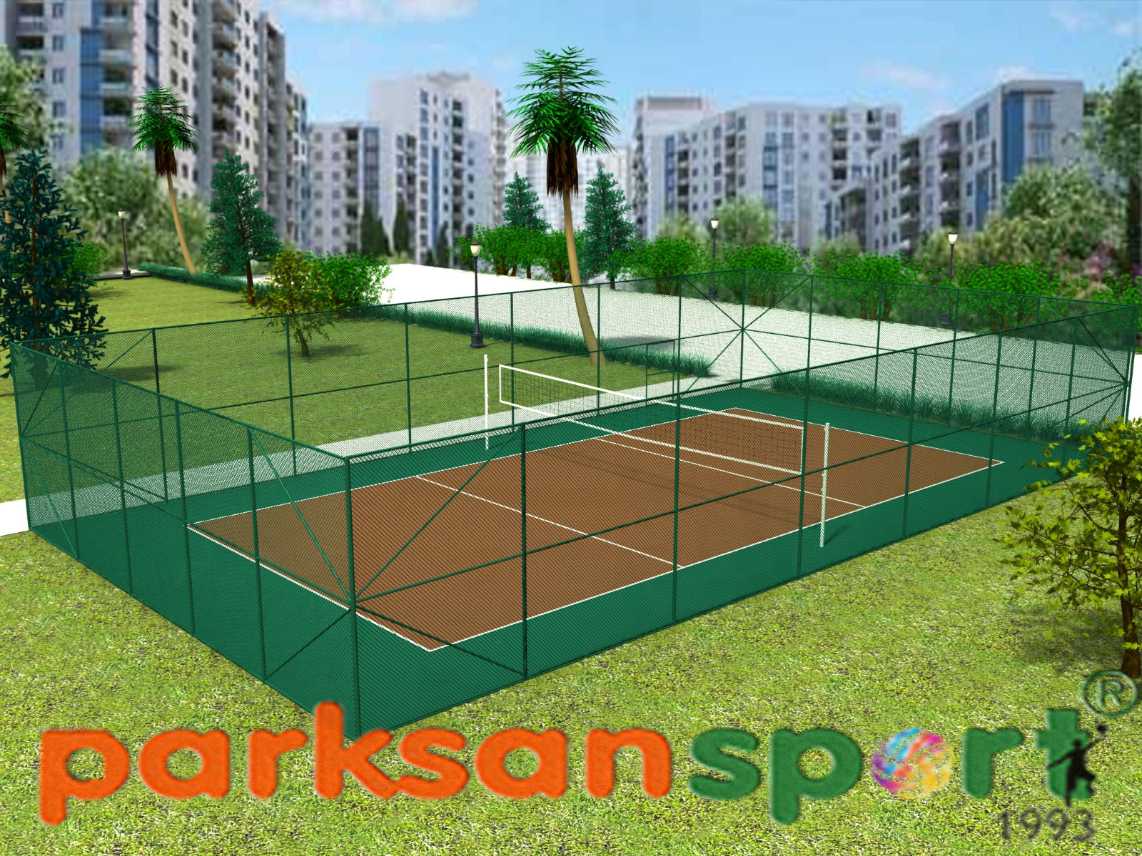 Spor Sahaları & Çok Amaçlı Spor Sahaları Yapımı / Standart Voleybol Sahası - 60128