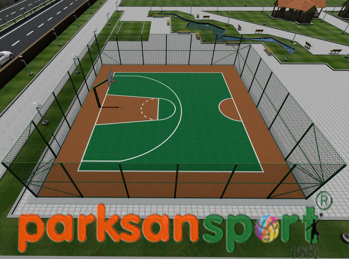 Spor Sahaları & Çok Amaçlı Spor Sahaları Yapımı / Yarım Basketbol Sahası - 60110